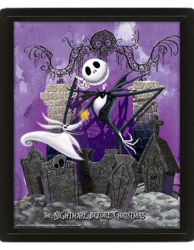 Disney: Pyramid - Nightmare Before Christmas - Graveyard (3D Lenticular Poster 25x20 Cm)