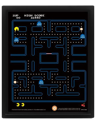 Nintendo: Pyramid - Pac-Man (3D Lenticular Poster 25x20 Cm)