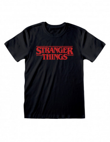 Stranger Things: Logo Black Black (T-Shirt Unisex Tg. Xl)