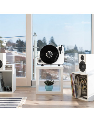 Pro-Ject VTE Giradischi a Posizionamento Verticale, Destro, Bianco