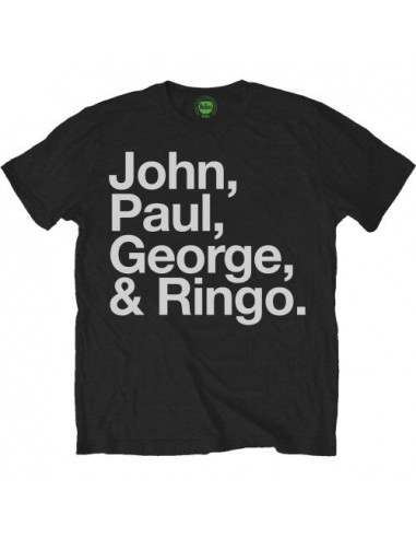 Beatles (The): John, Paul, George and Ringo Black (T-Shirt Unisex Tg. L)