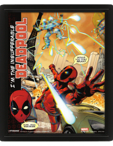 Marvel: Pyramid - Deadpool - Attack (3D Lenticular Poster 25x20 Cm)