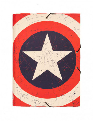 Marvel: Captain America Shield (Cartella Con Elastici)