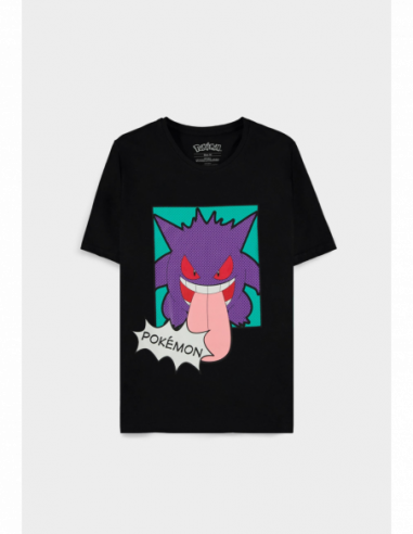 Pokemon - Gengar Lick - T-Shirt - 2Xl Short Sleeved T-Shirts M Black