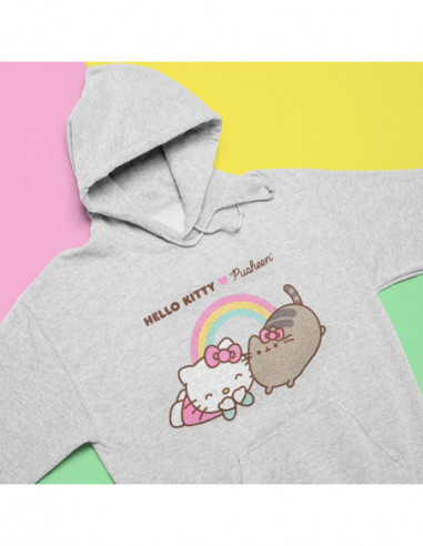 Pusheen-Hello Kitty: Picnic (Felpa Con Cappuccio Unisex Tg. XL)