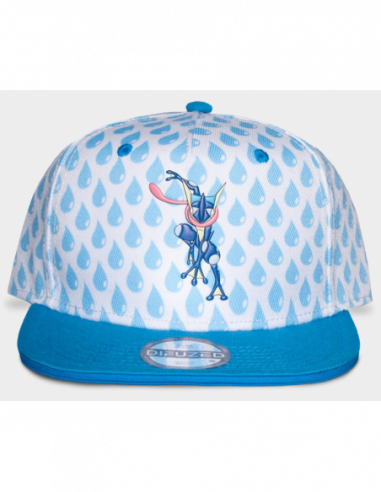 Pokemon: Greninja Men'S Snapback Cap White (Cappellino)