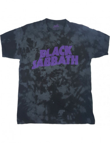 Black Sabbath - Black Sabbath Unisex Tee: Wavy Logo (Dip-Dye) (Small)