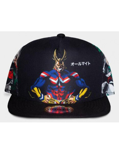 My Hero Academia: All Might Deku & Bakugo Men'S Snapback Black (Cappellino)