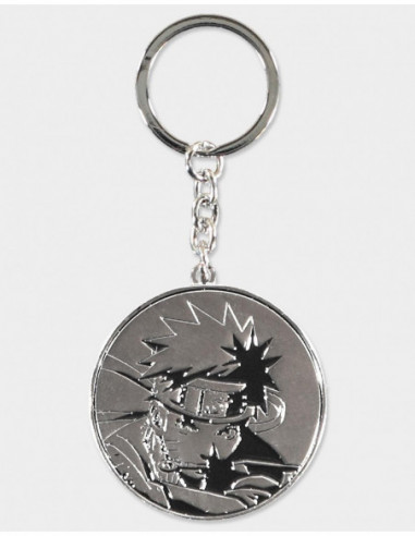 Naruto Shippuden: Silver Metal Keychain Black (Portachiavi)