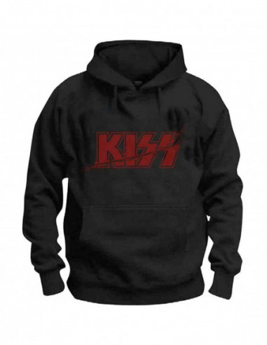 Kiss: Slashed Logo (Felpa Con Cappuccio Unisex Tg. XL)