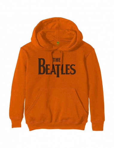 Beatles (The): Drop T Logo Orange (Felpa Con Cappuccio Unisex Tg. 2XL)