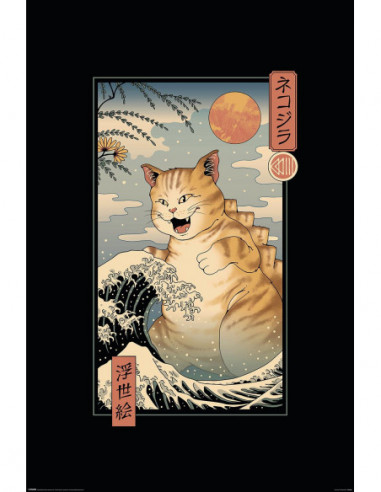 Vincent Trinidad: Pyramid - Catzilla Ukiyoe Maxi Poster (Poster Maxi 61X91