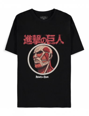 Attack On Titan: Men'S Short Sleeved Black 03 (T-Shirt Unisex Tg. 2XL)