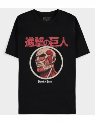 Attack On Titan: Men'S Short Sleeved Black 03 (T-Shirt Unisex Tg. M)