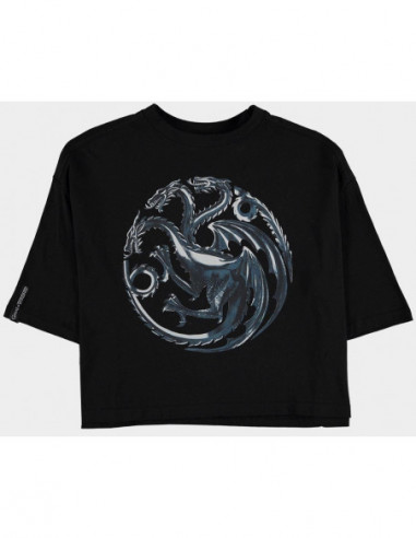 Game Of Thrones: House Of The Dragon - Women'S Short Sleeved Black 03 (T-Shirt Donna Tg. S)