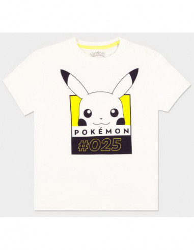 Pokemon - n.025 - Women'S Short Sleeved T-Shirt - M Short Sleeved T-Shirts F White