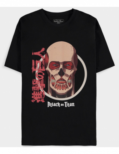 Attack On Titan: Men'S Short Sleeved Black 02 (T-Shirt Unisex Tg. S)