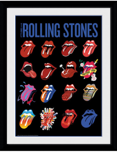 Rolling Stones (The): Tongues (Stampa In Cornice 30x40 Cm)