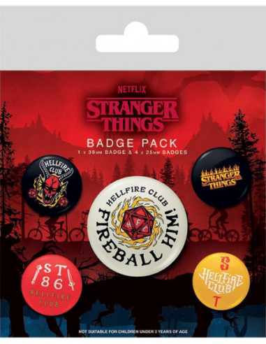 Stranger Things: Pyramid - Hellfire Club (Badge Pack)