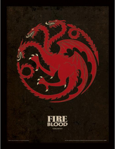 Game Of Thrones: Targaryen (Stampa In Cornice Plexiglass 30X40 Cm)