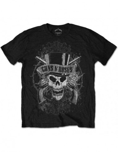 Guns N' Roses: Faded Skull Black (T-Shirt Unisex Tg. L)