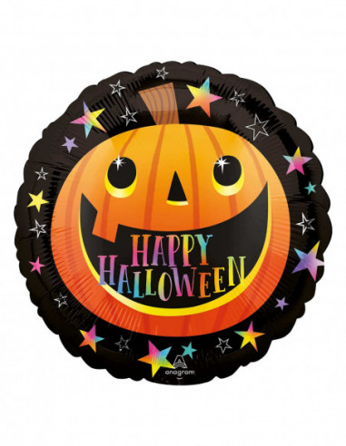 Standard Hx Smiley Halloween Pumpkin Us S40 Qh. Pallone Foil Standard 17 - 42 Cm Smiley Halloween Pumpkin