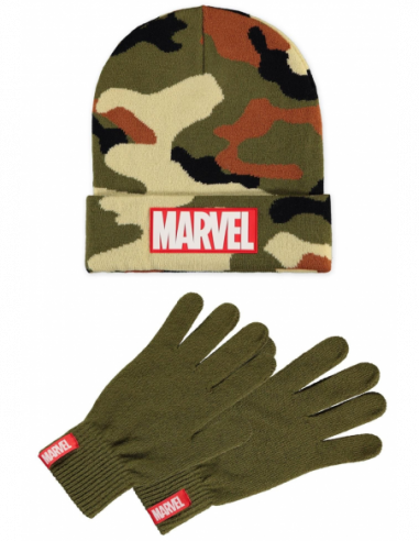 Marvel: Men'S Core Logo Giftset (Beanie & Knitted Gloves) (Set Berretto+Guanti)