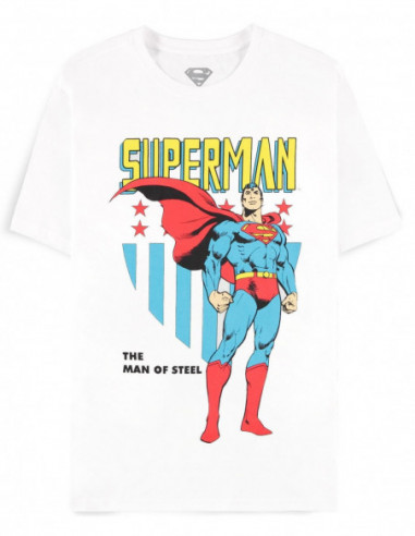 Dc Comics: Superman - Men'S White (T-Shirt Unisex Tg. M)