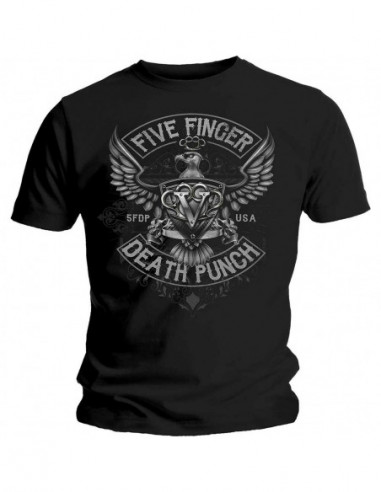 Five Finger Death Punch: Howe Eagle Crest (T-Shirt Unisex Tg. S)