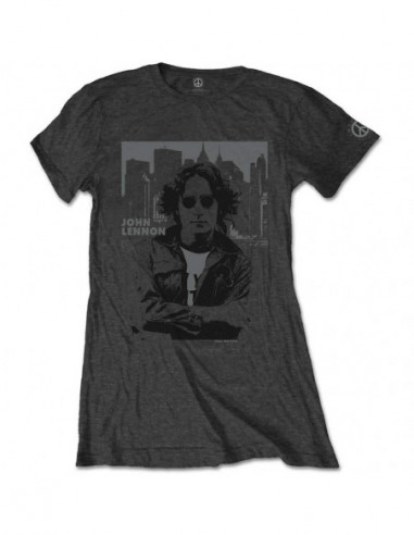 John Lennon: Denim Skyline (T-Shirt Donna Tg. L)