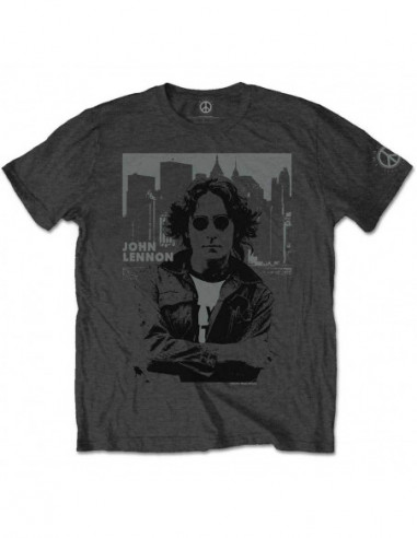 John Lennon: Denim Skyline (T-Shirt Unisex Tg. S)