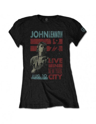 John Lennon: Live In Nyc (T-Shirt Donna Tg. XL)