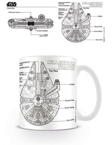 Star Wars: Pyramid - Millennium Falcon Sketch (Mug / Tazza)