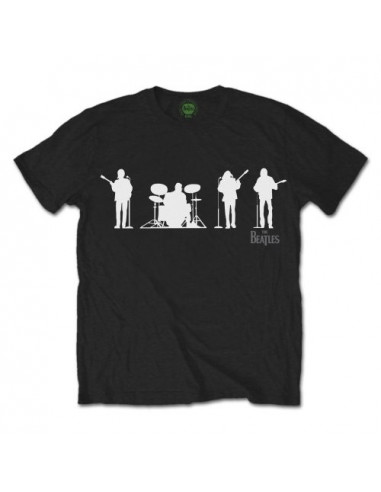 Beatles (The): Saville Row Line Up With White Silhouettes (T-Shirt Unisex Tg. L)