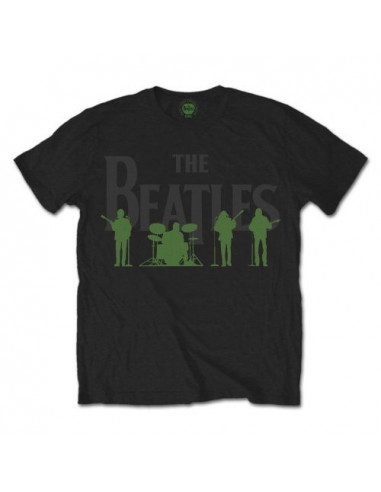 Beatles (The): Saville Row Line Up With Green Silhouettes (T-Shirt Unisex Tg. XL)