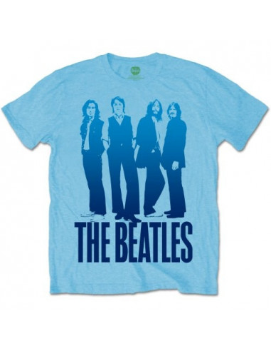 Beatles (The): Iconic Image Light Blue (T-Shirt Unisex Tg. L)