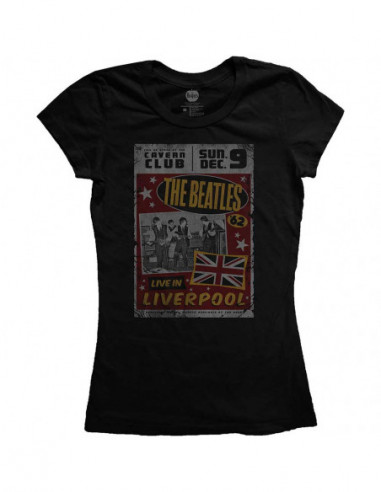 Beatles (The): Live In England Black (T-Shirt Donna Tg. S)