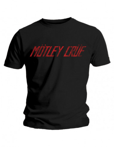 Motley Crue: Distressed Logo Black (T-Shirt Unisex Tg. M)