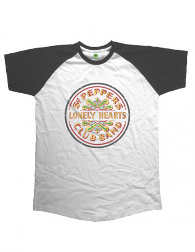 Beatles (The): Raglan Baseball Sgt Pepper Drum (Unisex Tg. XL)