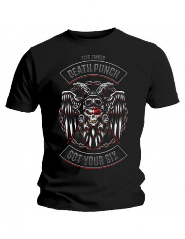 Five Finger Death Punch: Biker Badge (T-Shirt Unisex Tg. M)