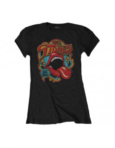 Rolling Stones (The): Retro 70S Vibe (T-Shirt Donna Tg. S)