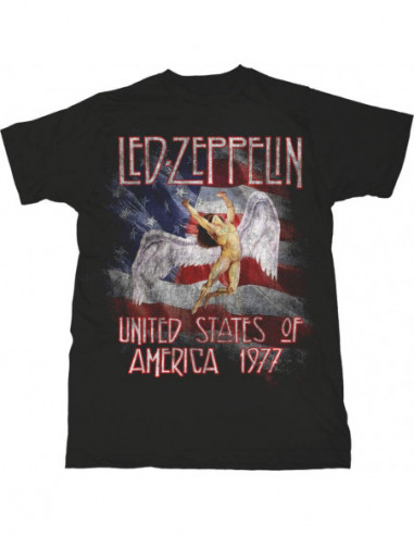 Led Zeppelin: Stars N' Stripes Usa '77. (T-Shirt Unisex Tg. M)