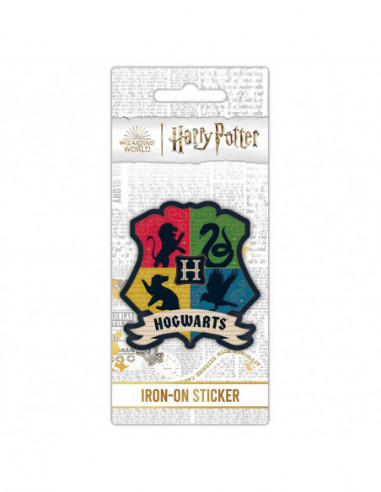 Harry Potter: Pyramid - Hogwarts Crest (Iron-On Sticker / Termoadesivo)