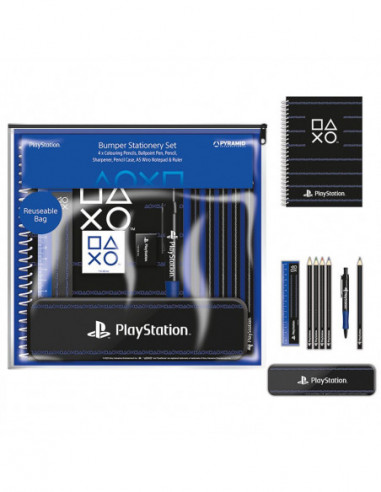 Playstation (Pinstripe Dark) Bumper Stationery Set