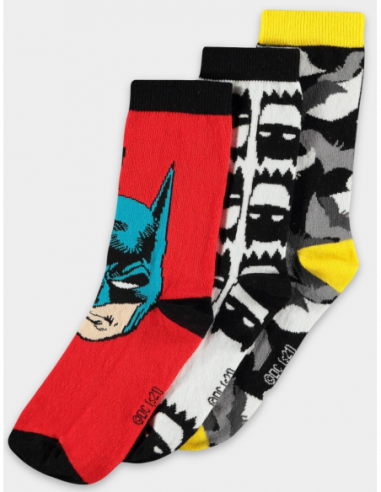 Dc Comics: Batman - Crew Socks Black (Calzini Tg. 39/42) (3Pack)