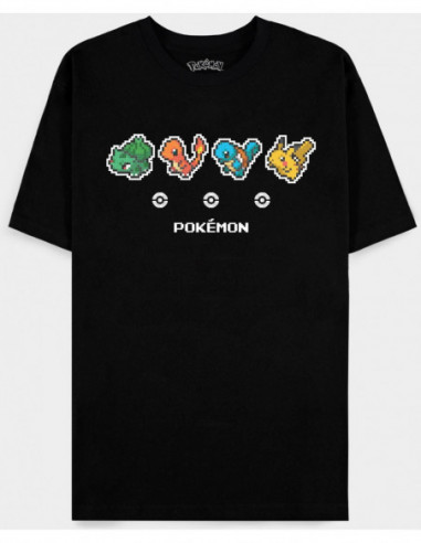 Pokemon: Starters Black (T-Shirt Unisex Tg. L)