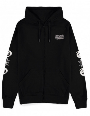 Naruto Shippuden: Men'S Zipper Black (Felpa Con Cappuccio Unisex Tg. L)