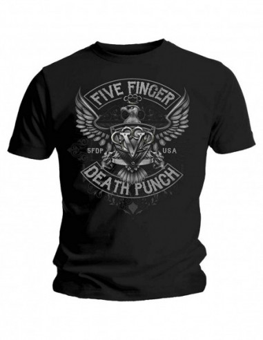 Five Finger Death Punch: Howe Eagle Crest (T-Shirt Unisex Tg. XL)