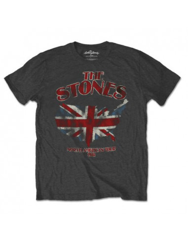 Rolling Stones (The): Union Jack Us Map (T-Shirt Unisex Tg. L)