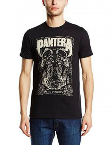 Pantera: 101 Proof Skull Black (T-Shirt Unisex Tg. S)